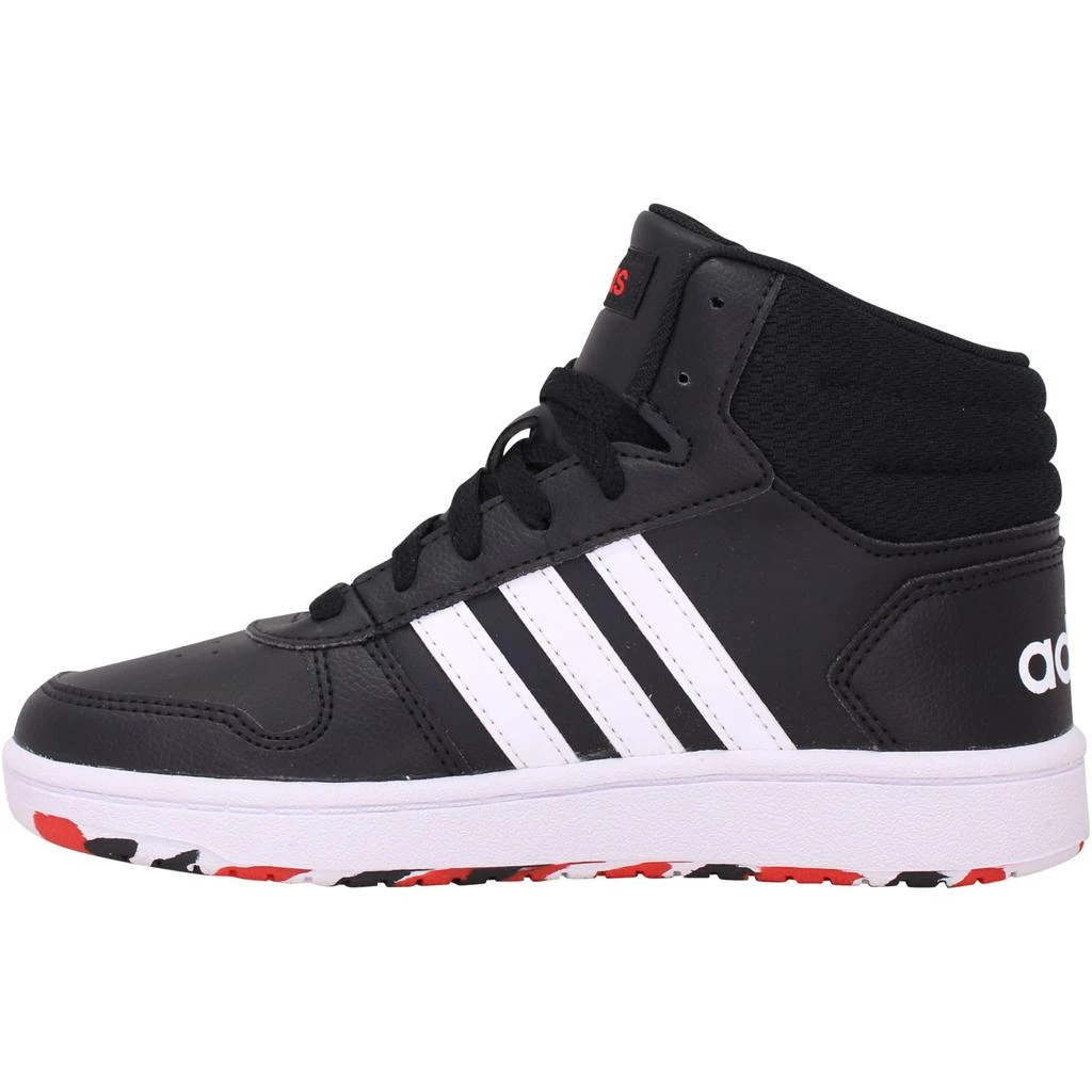 商品Adidas|Adidas Hoops Mid 2.0 Core Black / Cloud White / Vivid Red  H01063 Grade-School,价格¥286,第2张图片详细描述