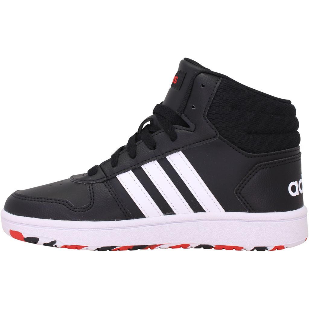 商品Adidas|Adidas Hoops Mid 2.0 Core Black / Cloud White / Vivid Red  H01063 Grade-School,价格¥340,第4张图片详细描述