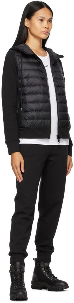 商品Moncler|Black Down Jersey Cardigan Jacket,价格¥8683,第4张图片详细描述