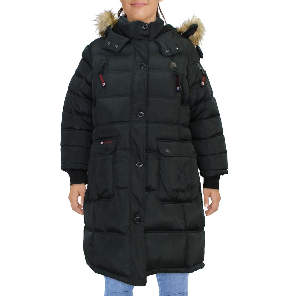 Canada Weather Gear Womens Plus Faux Fur Puffer Parka Coat商品第1张图片规格展示