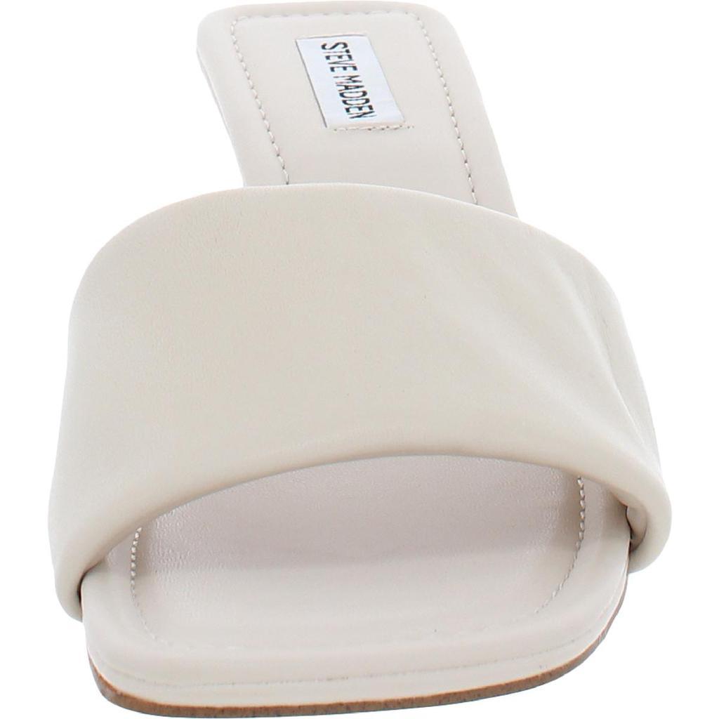 商品Steve Madden|Steve Madden Womens Saged Leather Slip On Slide Sandals,价格¥585-¥585,第5张图片详细描述
