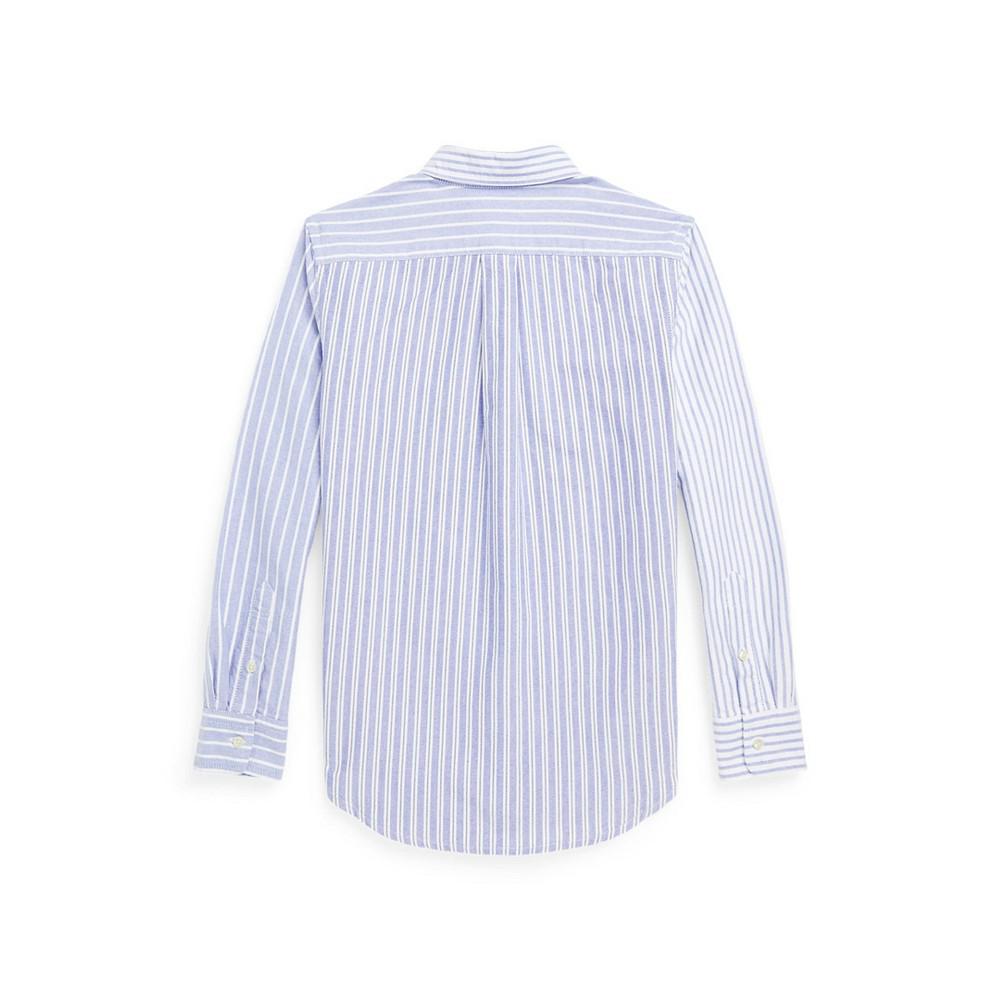 Big Boys Striped Cotton Oxford Fun Shirt商品第2张图片规格展示