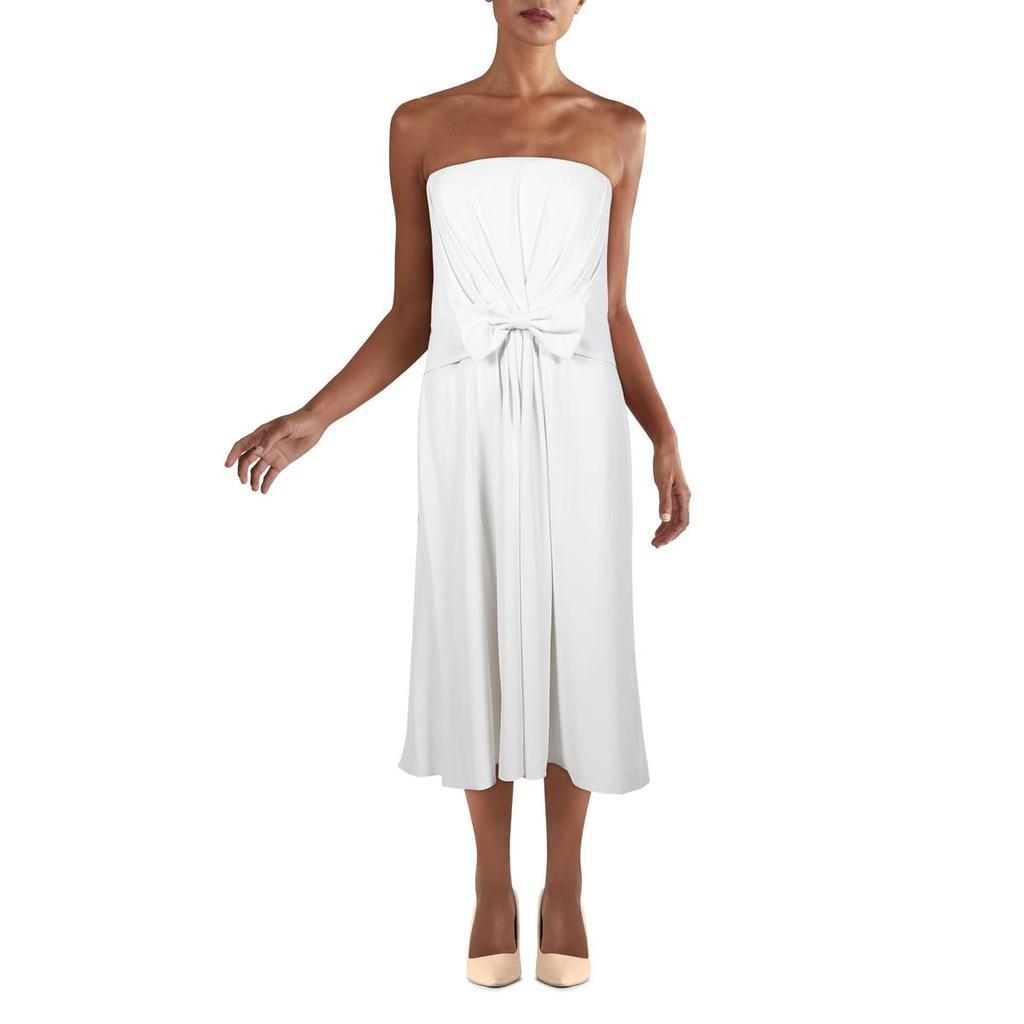 商品Ralph Lauren|Lauren Ralph Lauren Womens Pleated Midi Cocktail and Party Dress,价格¥103,第1张图片