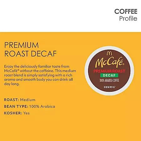 商品McCafé|McCafe Decaf Premium Medium Roast K-Cup Coffee Pods, 94 ct.,价格¥350,第3张图片详细描述