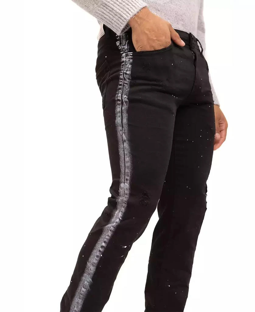 商品RON TOMSON|Men's Modern Splattered Stripe Jeans,价格¥1373,第5张图片详细描述