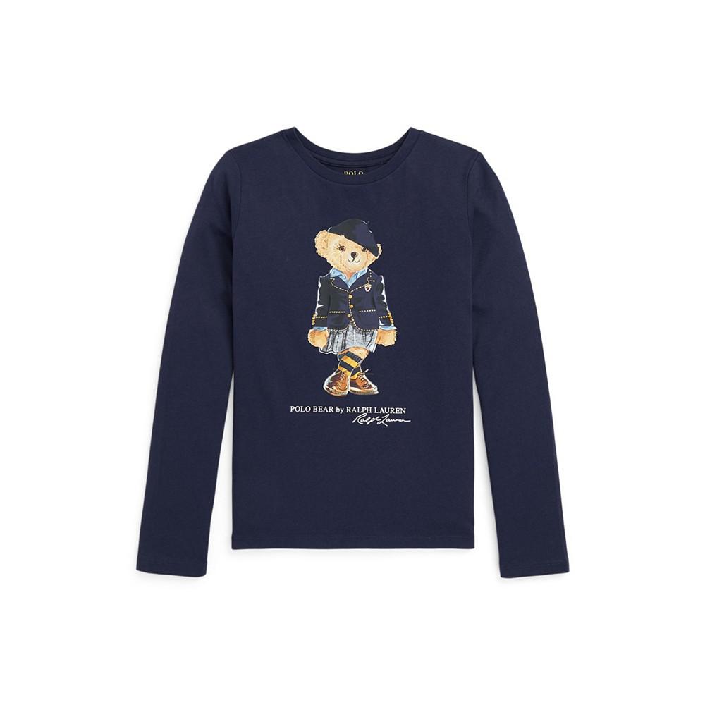 Big Girls Polo Bear Long Sleeve T-shirt商品第1张图片规格展示