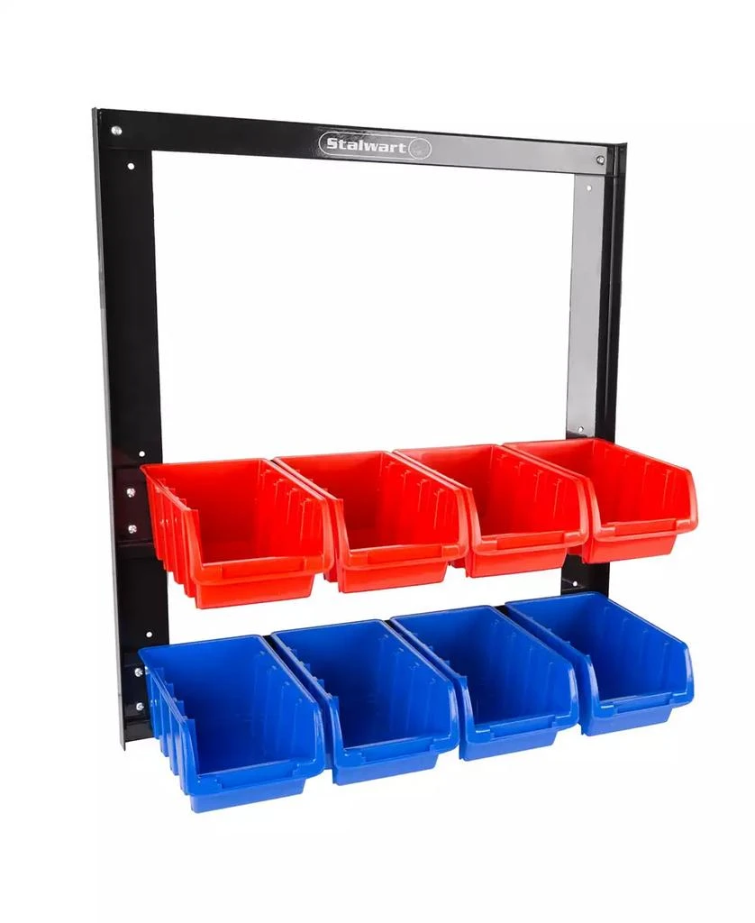 商品Trademark Global|8 Bin Storage Rack organizer - Wall Mountable Container with Removable Drawers by Stalwart,价格¥515,第1张图片