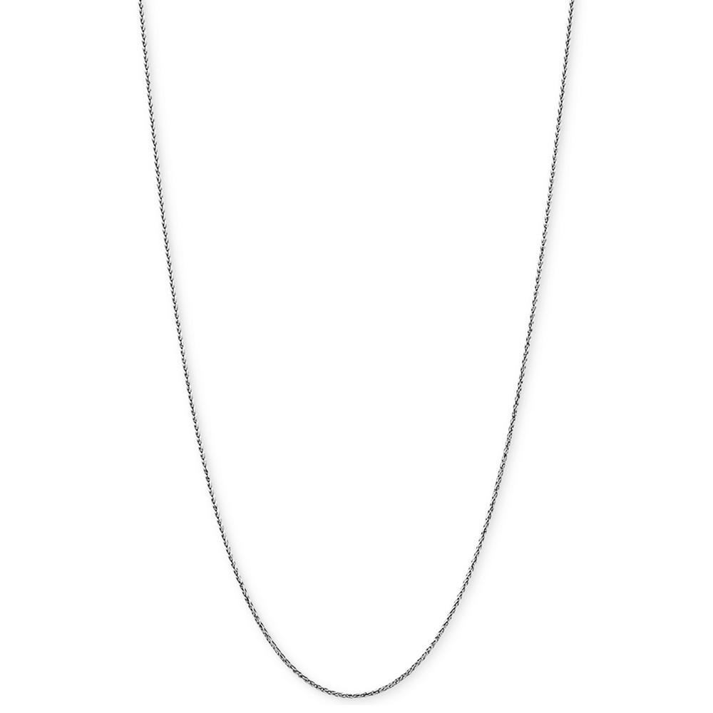 Wheat Link 20" Chain Necklace in 14k White Gold商品第1张图片规格展示