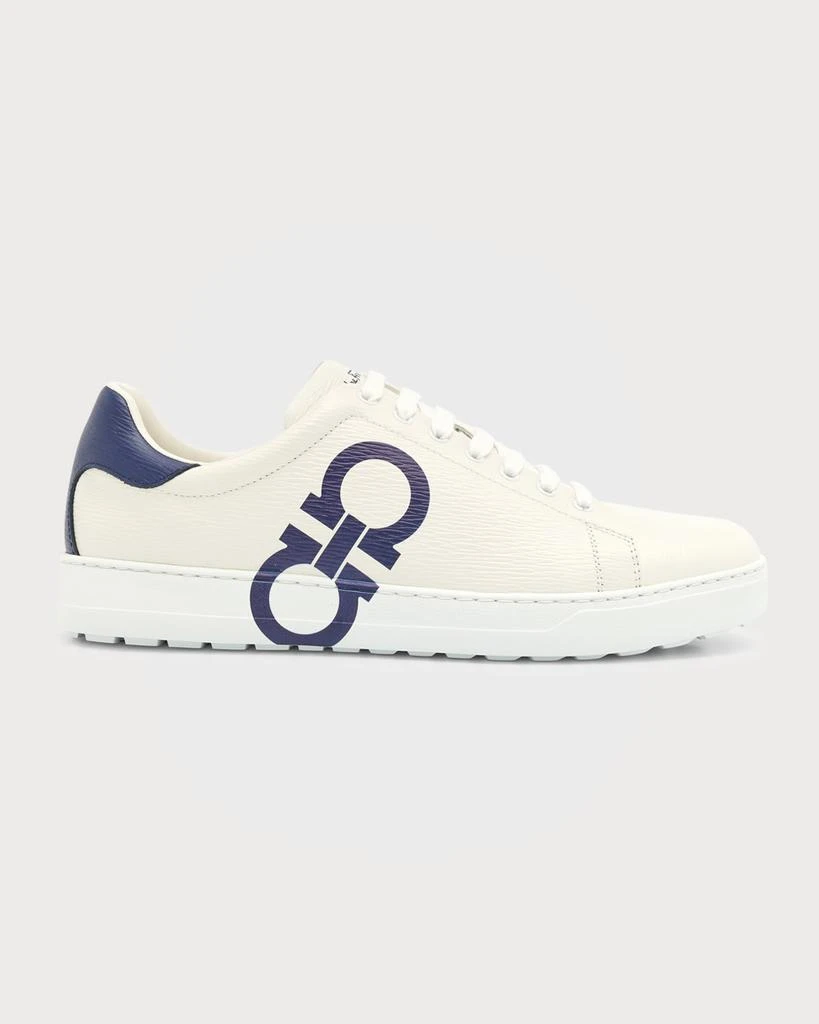 商品Salvatore Ferragamo|Men's Gancini Textured Leather Sneakers,价格¥5049,第1张图片