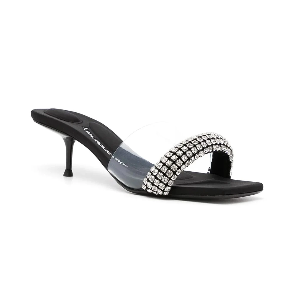 ALEXANDER WANG 女透明色女士露趾高跟拖鞋 30421S001-001 商品