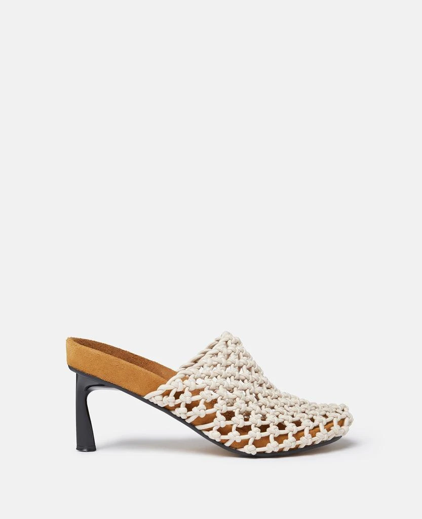 商品Stella McCartney|Stella McCartney - Terra Recycled Knotted Net Mules, Woman, Cocoa brown, Size: 39,价格¥9169,第1张图片详细描述