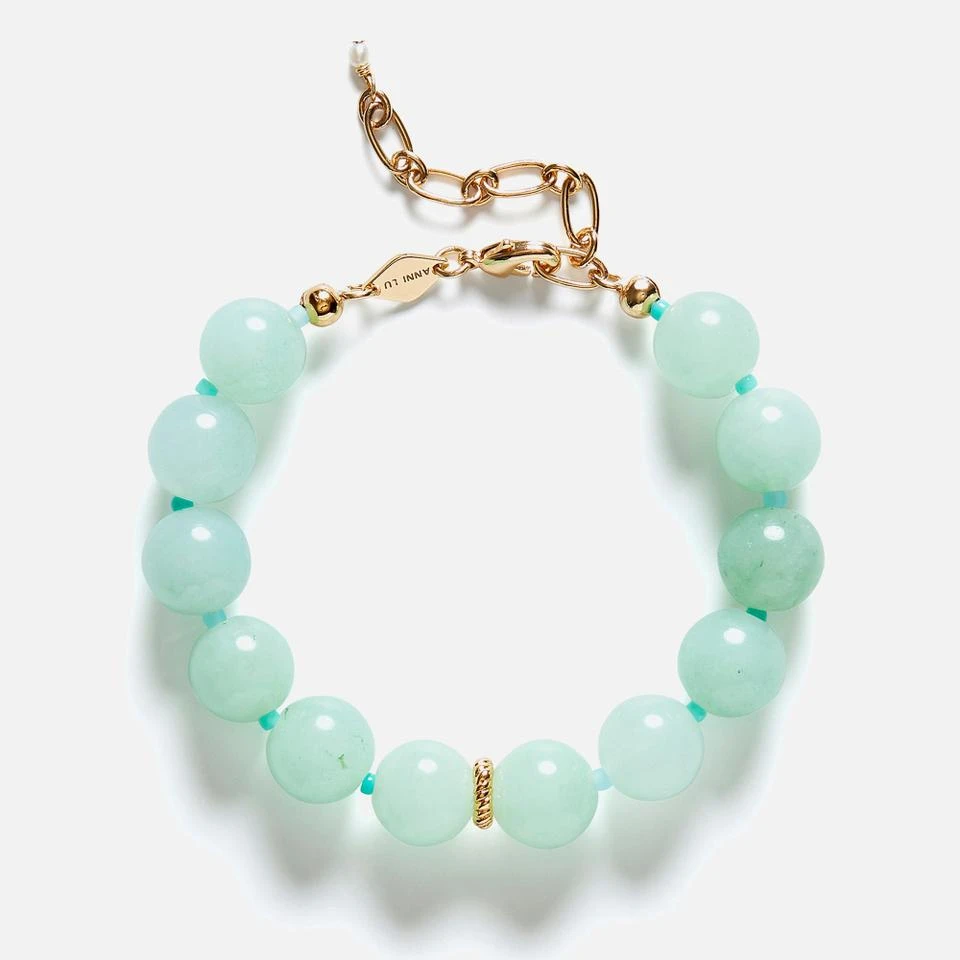 商品Anni Lu|Anni Lu Ball 18-Karat Gold-Plated, Jade and Bead Bracelet,价格¥550,第1张图片