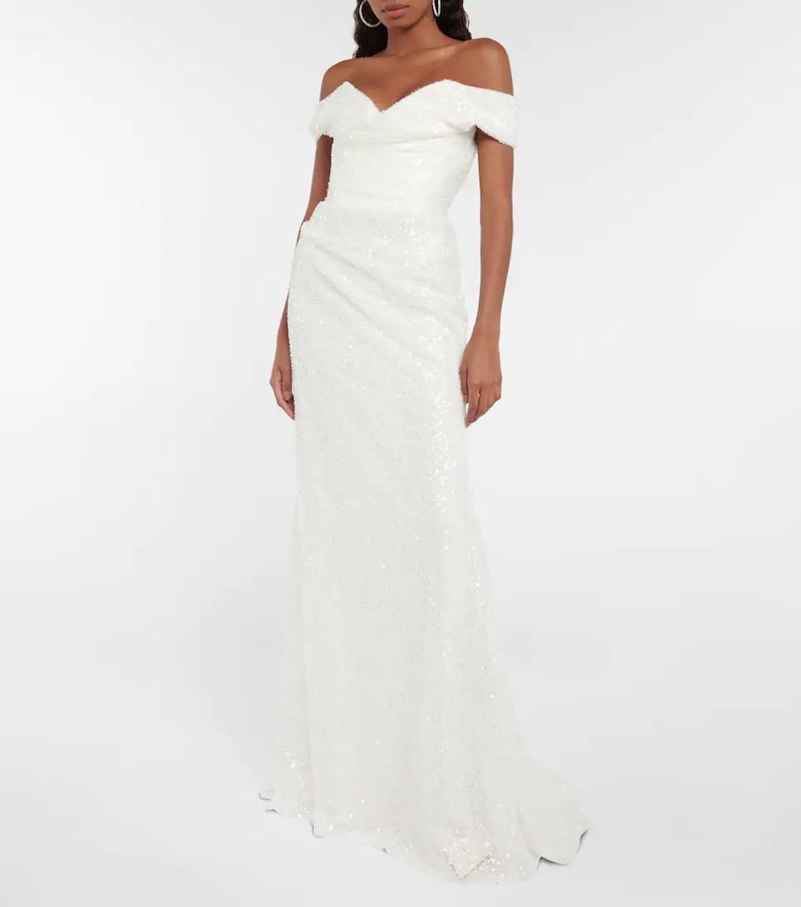 商品Vivienne Westwood|新娘造型 — Cora Cocotte亮片金葱长礼服,价格¥36675,第4张图片详细描述
