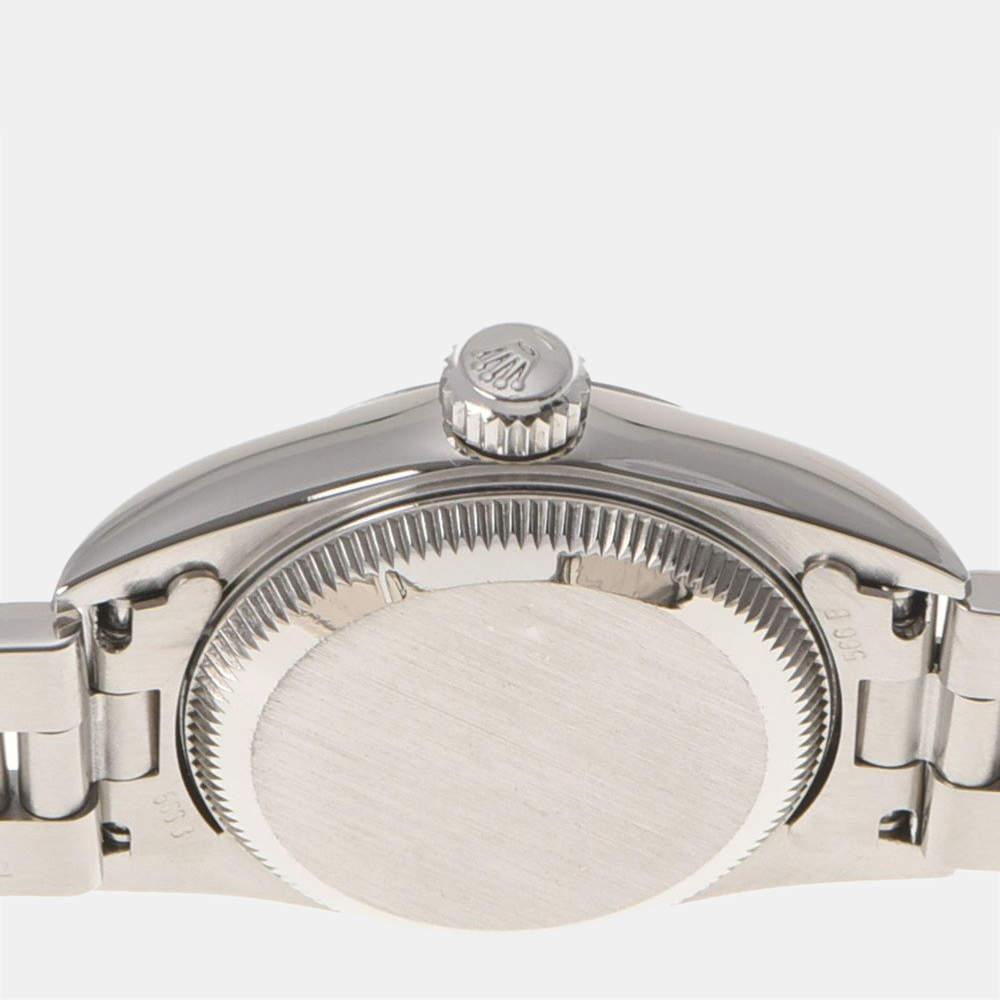 Rolex Black Stainless Steel Oyster Perpetual 67180 Automatic Women's Wristwatch 24 mm商品第4张图片规格展示