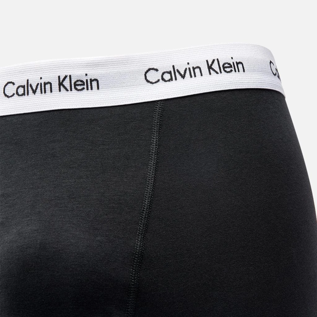 商品Calvin Klein|Calvin Klein Men's Three-Pack Cotton-Jersey Trunks - Black,价格¥413,第4张图片详细描述