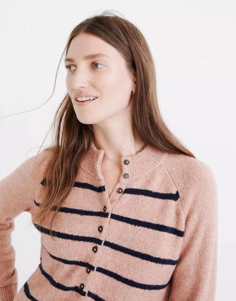 商品Madewell|Pembury Henley Mockneck Sweater in Stripe,价格¥394,第1张图片