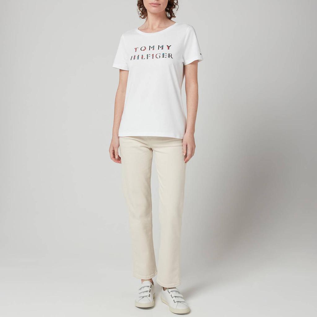 Tommy Hilfiger Women's Crv Floral T-Shirt - White商品第2张图片规格展示