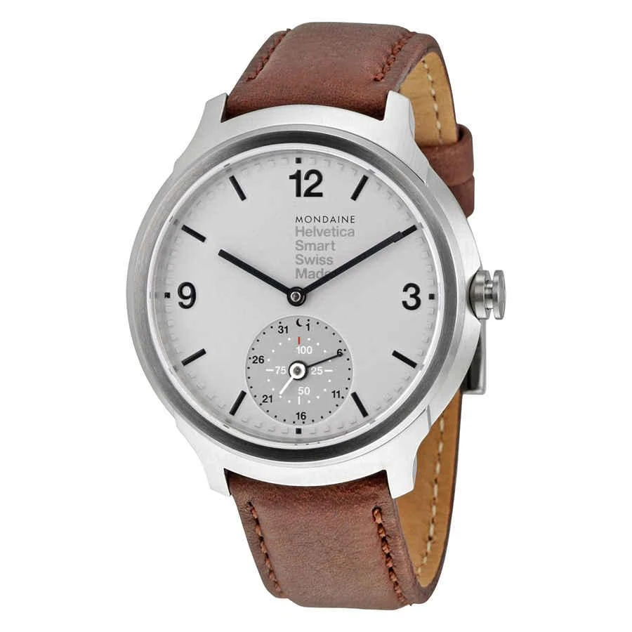 商品Mondaine|Helvetica No 1 Bold Smart Silver Dial Men's Watch MH1B2S80LG,价格¥1724,第1张图片