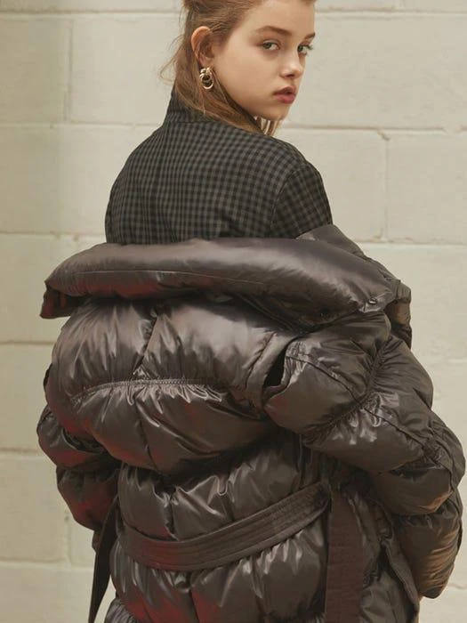 商品NUVO.10|Detachable Sleeve Belted Down Jacket,价格¥2704,第2张图片详细描述