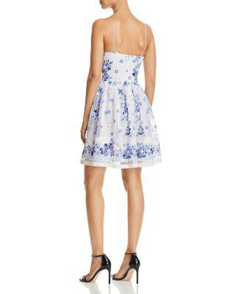 商品AQUA|Floral Print Mesh Fit-and-Flare Dress - 100% Exclusive ,价格¥263,第2张图片详细描述