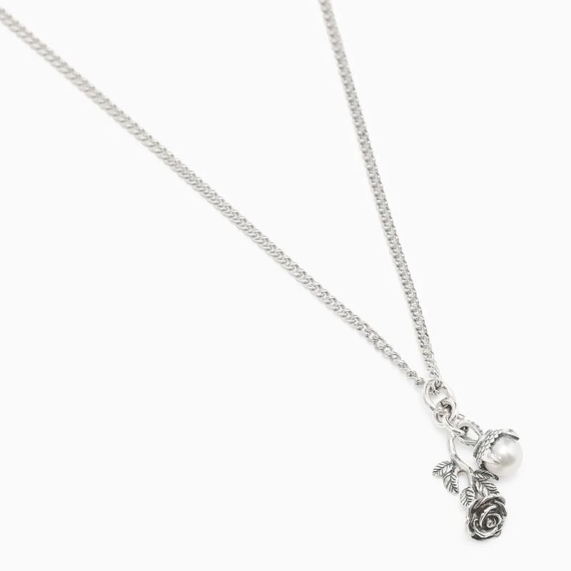 商品Emanuele Bicocchi|925 SILVER ROSE AND PEARL NECKLACE,价格¥1540,第3张图片详细描述