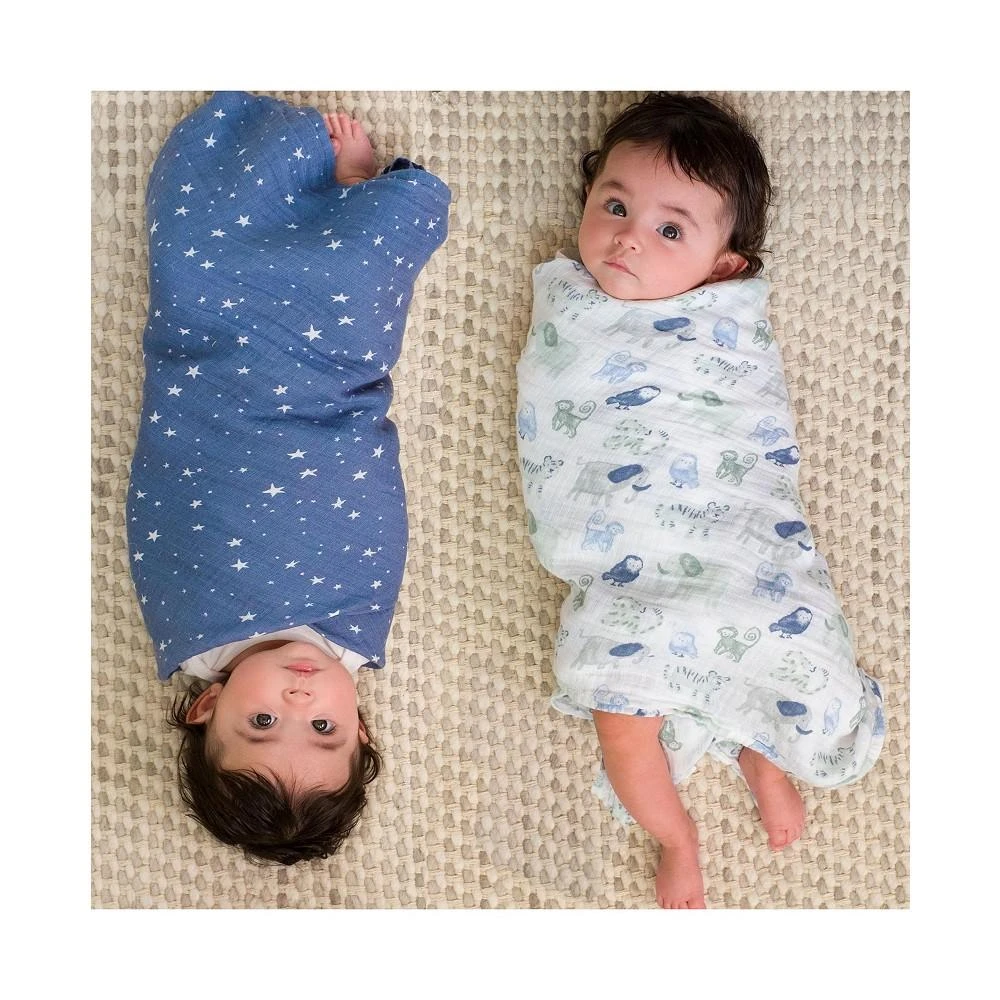 商品aden + anais|Baby Boys Printed Swaddle Blankets, Pack of 4,价格¥294,第5张图片详细描述