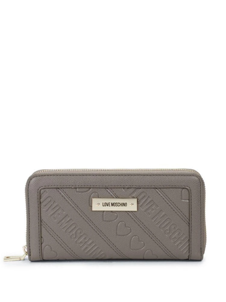 商品Moschino|Zip-Around Faux Leather Wallet,价格¥433,第1张图片