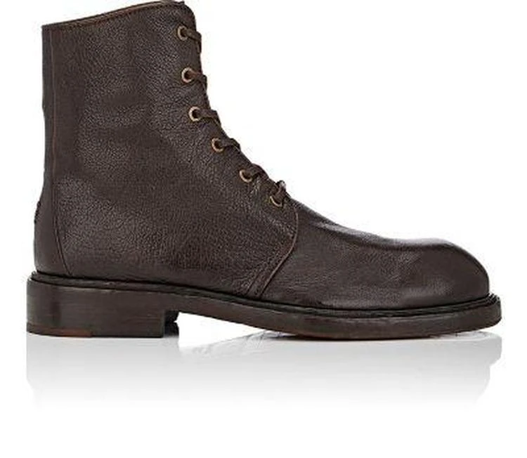 商品Elia Maurizi|Grained Leather Lace-Up Boots,价格¥1929,第1张图片