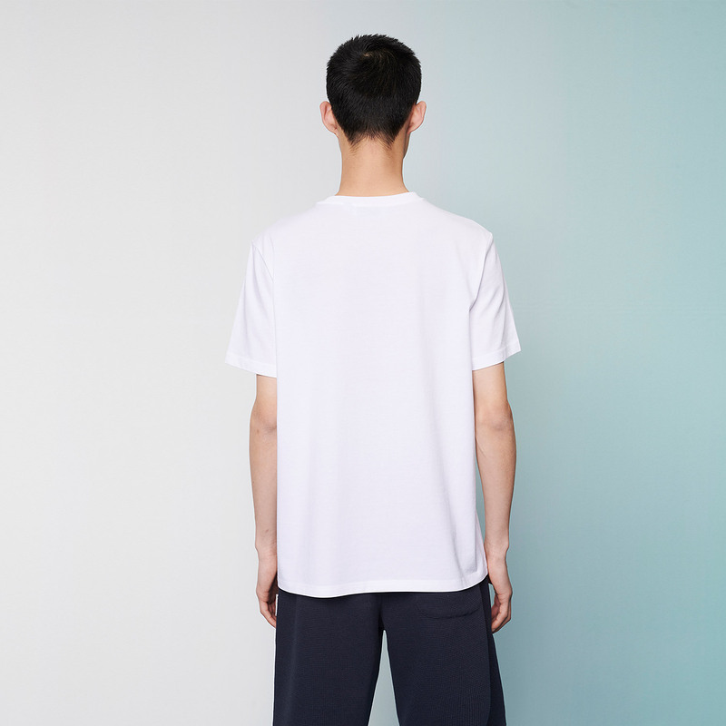 HLA/海澜之家史努比系列短袖T恤2022夏新款圆领炫彩工艺透气短T男商品第3张图片规格展示