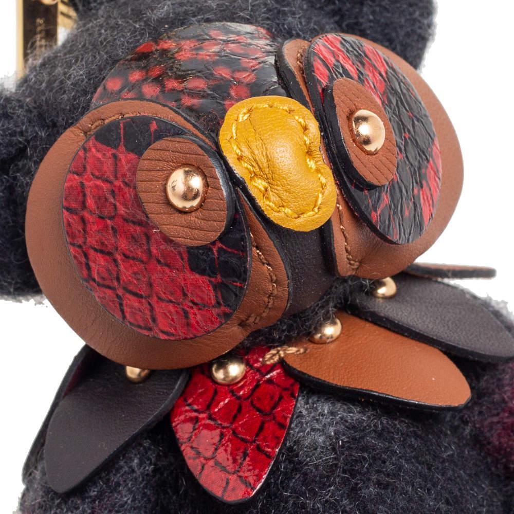 商品[二手商品] Burberry|Burberry Thomas Bear Black Cashmere Leather Trim Bag Charm,价格¥782,第4张图片详细描述