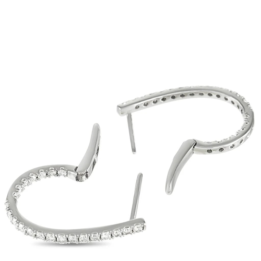 商品Non Branded|LB Exclusive 14K White Gold 0.77ct Diamond Inside Out Oval Hoop Earrings,价格¥8417,第2张图片详细描述