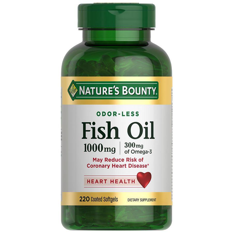 Nature's Bounty | Omega-3 Fish Oil Softgels, Odorless, 1,000 Mg 205.15元 商品图片