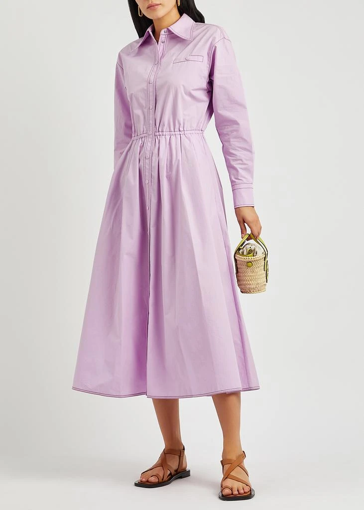 商品Tory Burch|Eleanor pink cotton-poplin maxi dress,价格¥3731,第4张图片详细描述