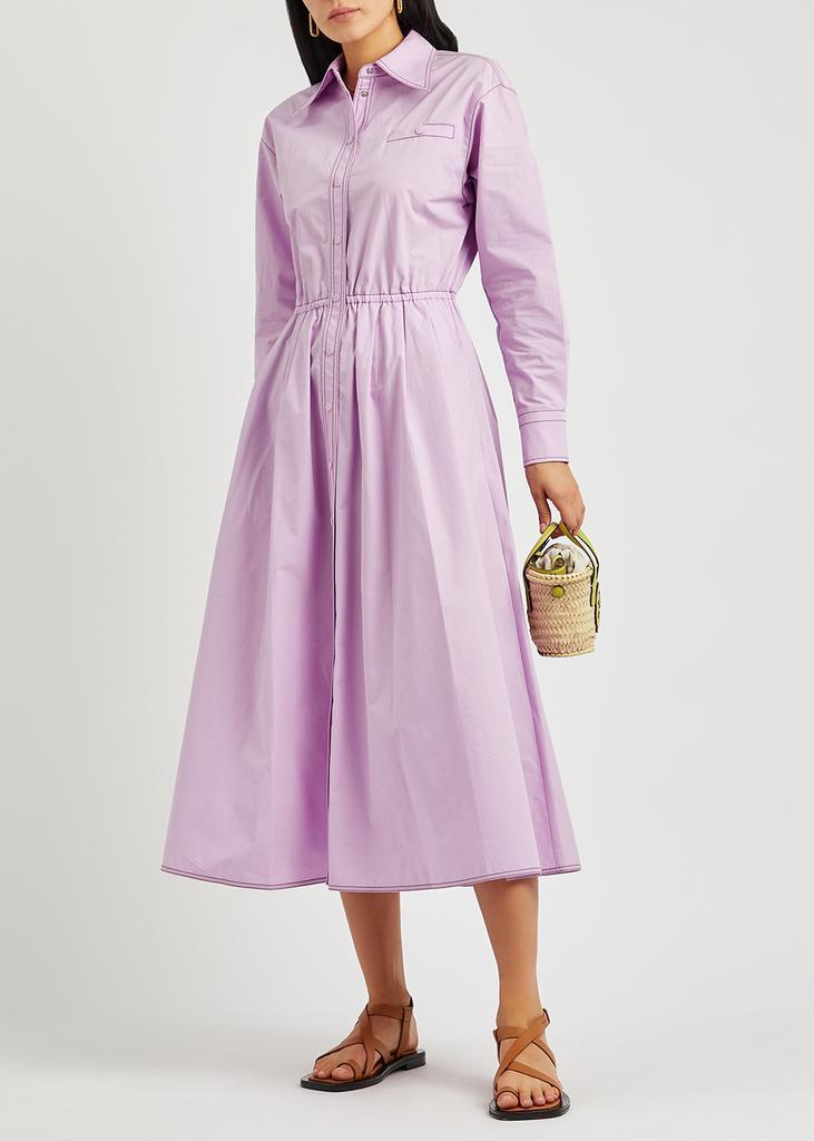 商品Tory Burch|Eleanor pink cotton-poplin maxi dress,价格¥4797,第6张图片详细描述