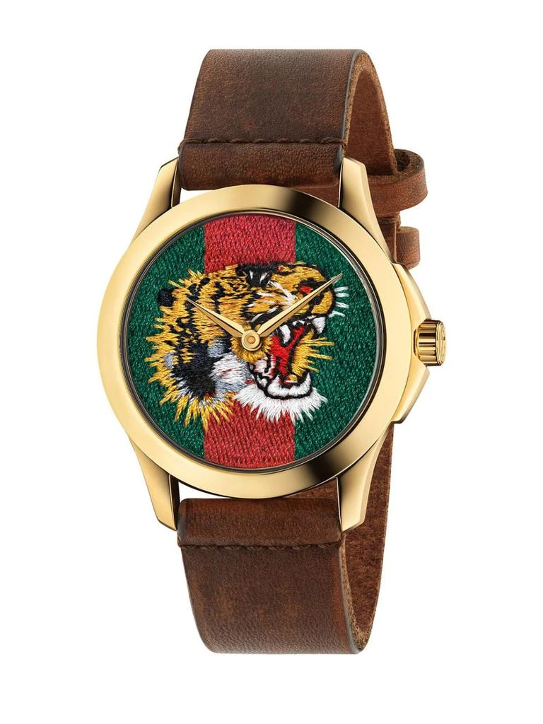 商品Gucci|Le Marché des Merveilles watch 38mm case with Angry Cat pattern,价格¥5653,第1张图片