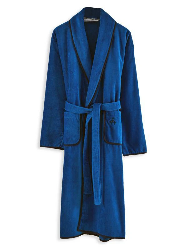 商品Brooks Brothers|Contrast Frame Turkish Cotton Bathrobe,价格¥1112,第1张图片