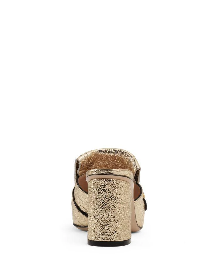 商品Gucci|Marmont Metallic Mid Heel Slide Sandals,价格¥6209,第3张图片详细描述