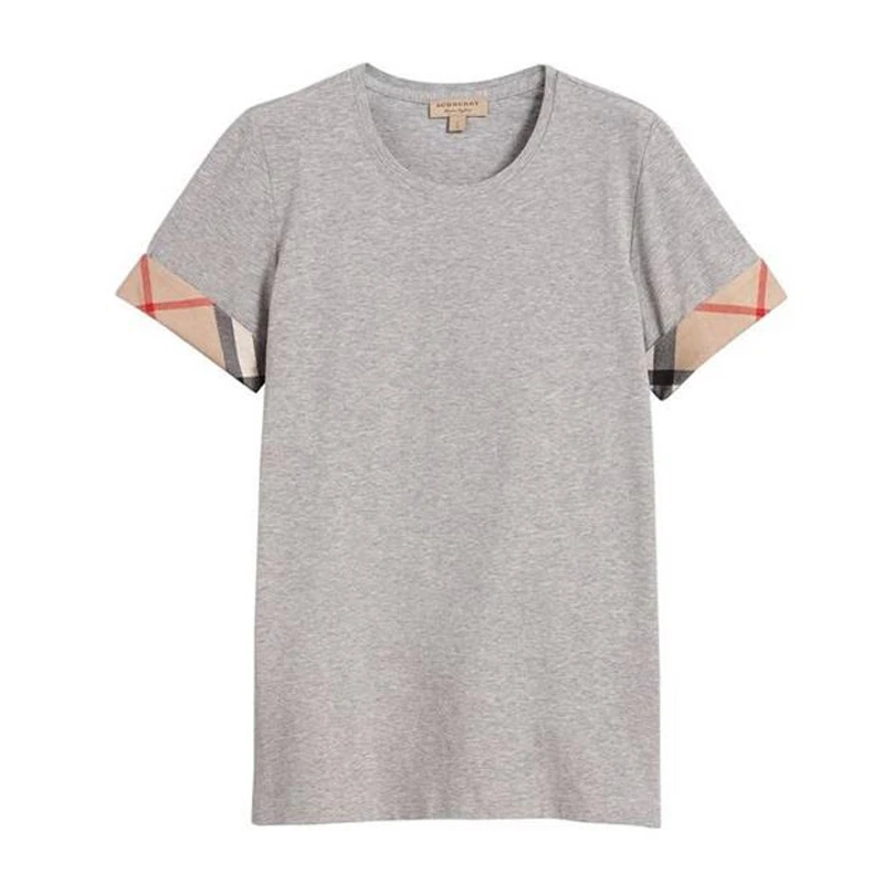 商品Burberry|Burberry 博柏利 女士灰色短袖T恤 3933905,价格¥879,第1张图片