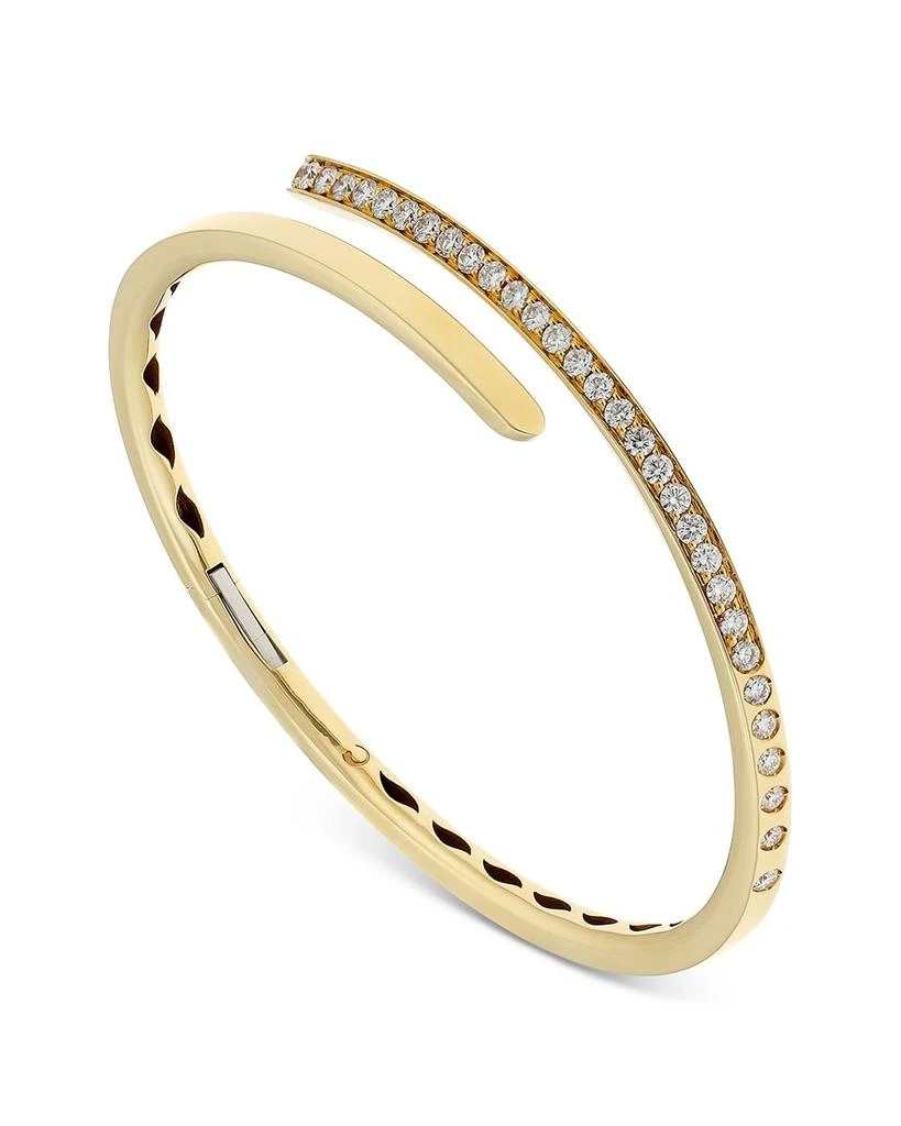 商品Crivelli|18K Yellow Gold Like Diamond Pavé Bypass Slim Bangle Bracelet - Exclusive, Italy Campaign,价格¥49158,第1张图片