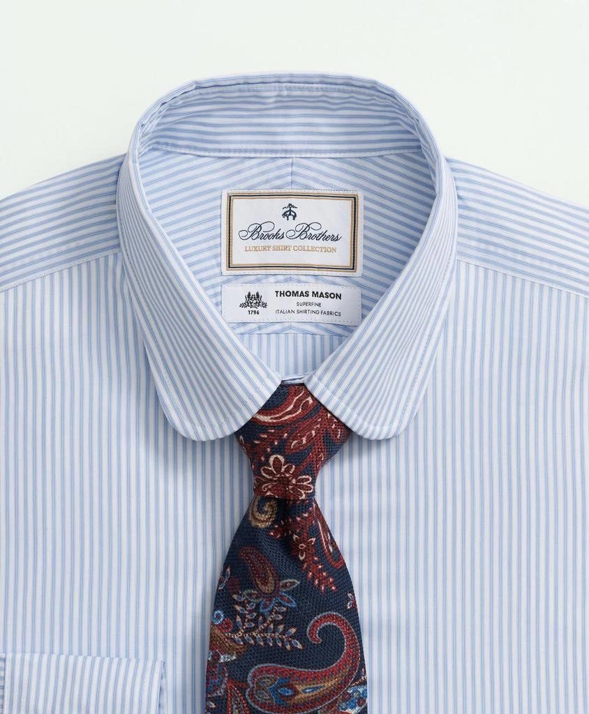 商品Brooks Brothers|Brooks Brothers X Thomas Mason® Cotton Poplin Club Collar, Striped Dress Shirt,价格¥826,第3张图片详细描述