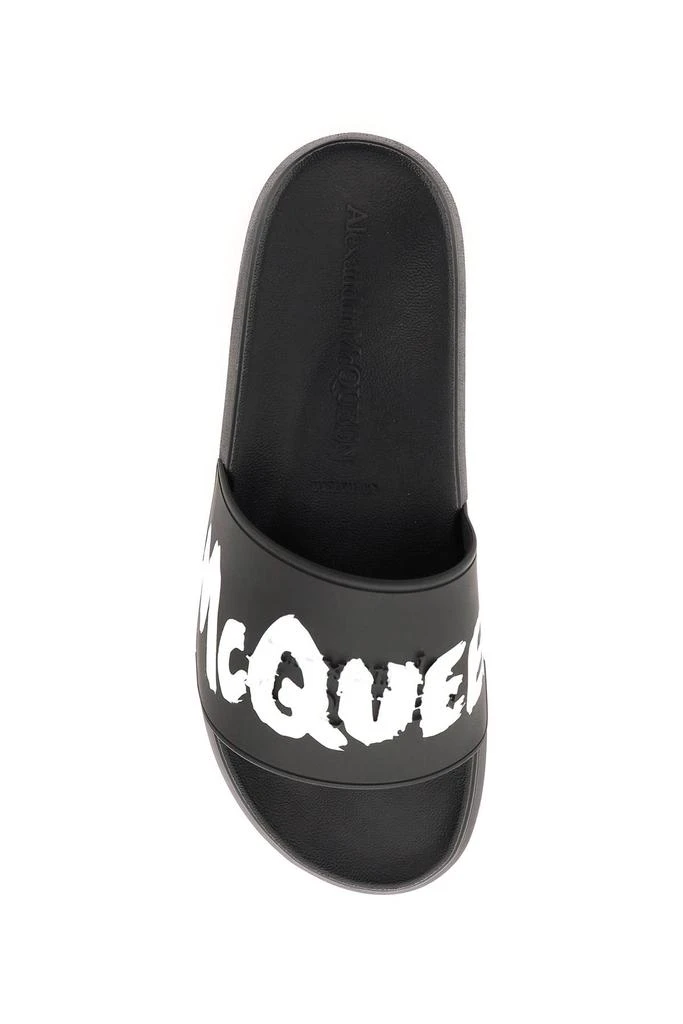 商品Alexander McQueen|Alexander Mcqueen &#39;Mcqueen Graffiti&#39; Rubber Sliders,价格¥1453,第2张图片详细描述