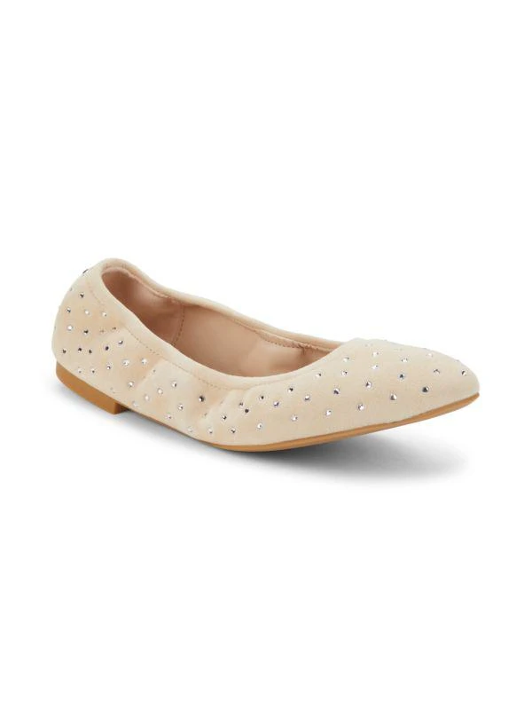 商品Stuart Weitzman|Bling Embellished Suede Ballet Flats,价格¥835,第2张图片详细描述