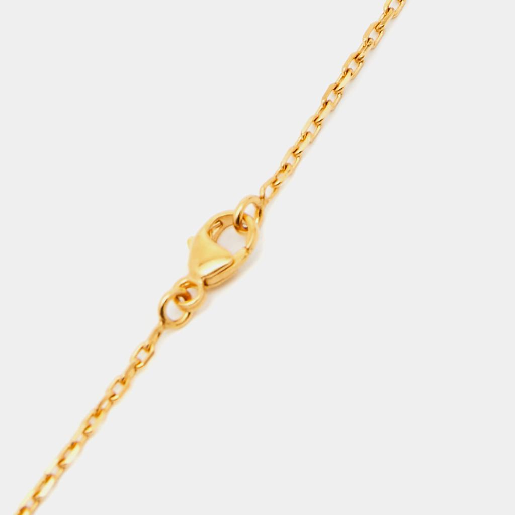 Hermès Gold Plated & Leather O'Kelly Pendant Necklace商品第4张图片规格展示