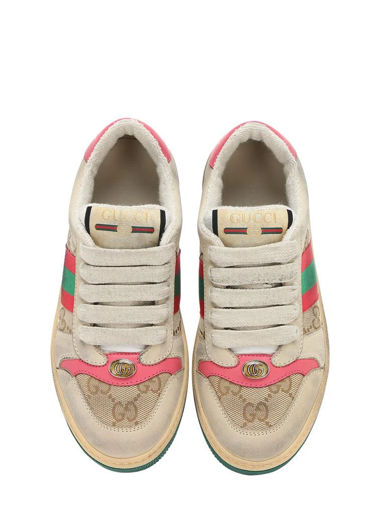 商品Gucci|Screener Web & Gg Sneakers,价格¥4296,第1张图片详细描述