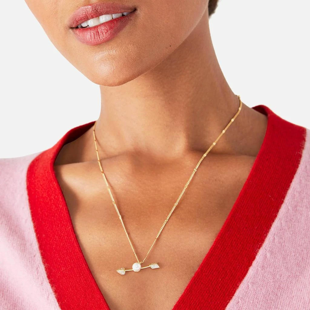 商品Kate Spade|Kate Spade New York Women's Arrow Pendant - Cream/Gold,价格¥331,第2张图片详细描述