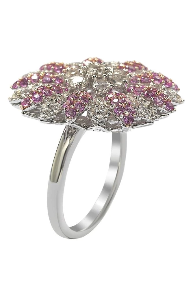 商品Suzy Levian|Sterling Silver & Pink Sapphire Flower Ring,价格¥3150,第3张图片详细描述