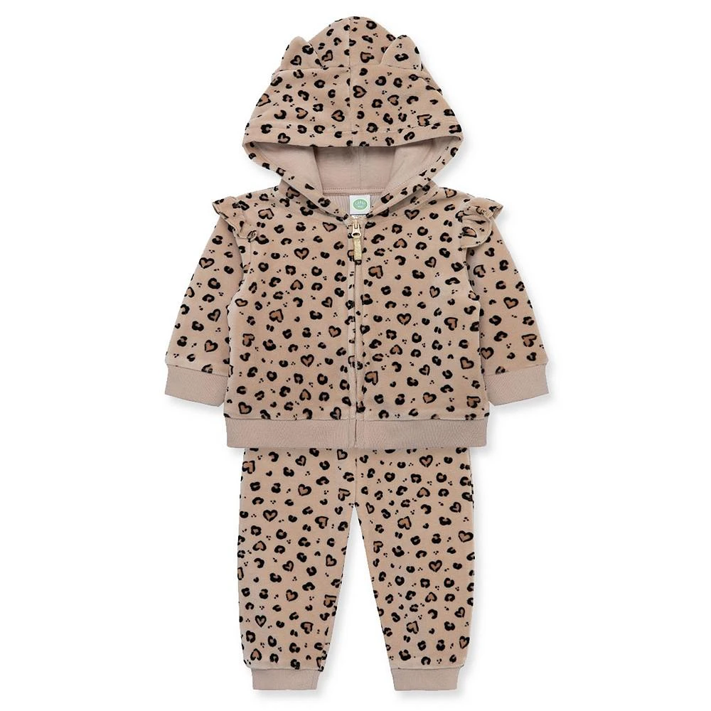 商品Little Me|Baby Girls Leopard Hoodie and Pant, 2 Piece Set,价格¥187,第1张图片