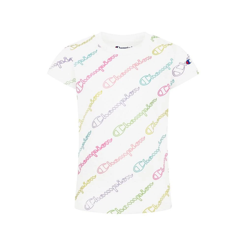 商品CHAMPION|Little Girls All Over Print T-shirt and Woven Shorts Set, 2 Piece,价格¥59,第2张图片详细描述