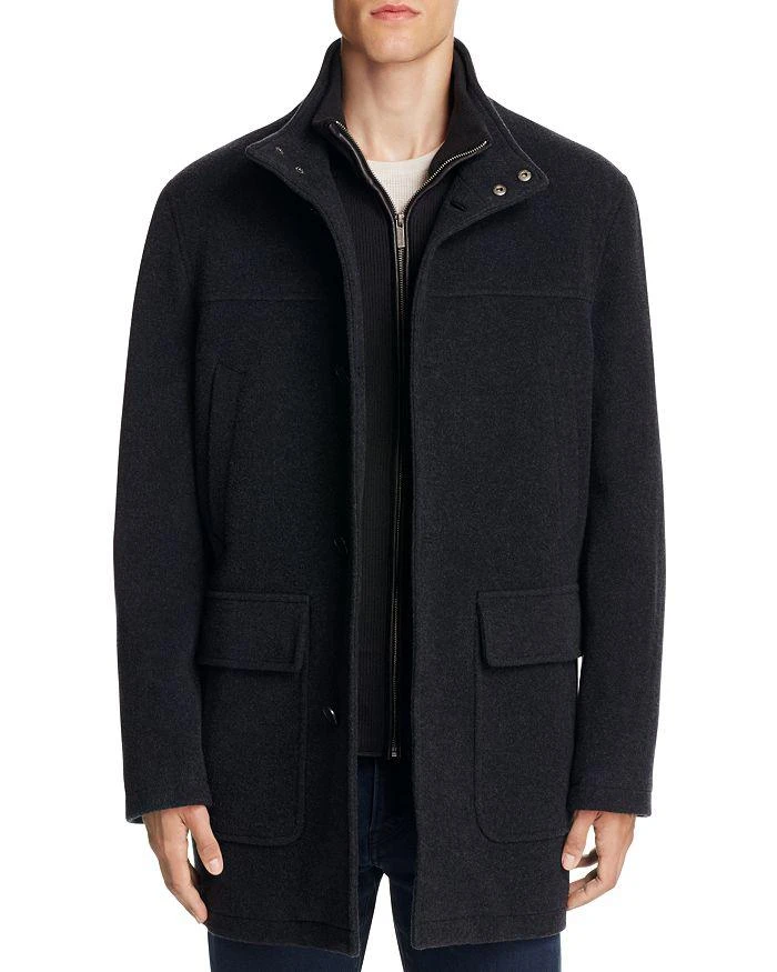 商品Cole Haan|Wool Cashmere Car Coat 羊绒混纺短大衣,价格¥4478,第1张图片