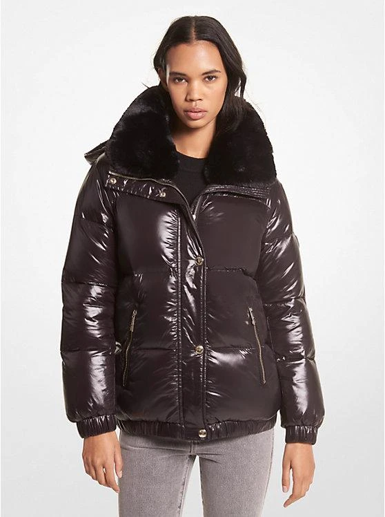 商品Michael Kors|Faux Fur-Trim Quilted Nylon Puffer Jacket,价格¥1717,第1张图片